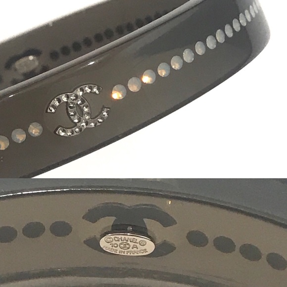 Chanel Resin Iridescent Crystal Bangle Bracelet - Picture 6 of 8